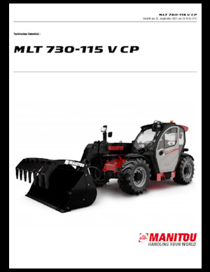 Ładowarki teleskopowe Manitou MLT 730-115 V CP