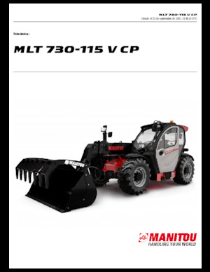 Ładowarki teleskopowe Manitou MLT 730-115 V CP