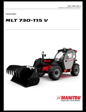 Ładowarki teleskopowe Manitou MLT 730-115 V
