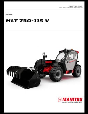 Ładowarki teleskopowe Manitou MLT 730-115 V