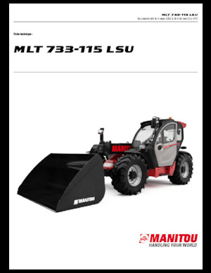 Ładowarki teleskopowe Manitou MLT 733-115 LSU