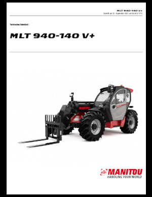Ładowarki teleskopowe Manitou MLT 940-140 V+