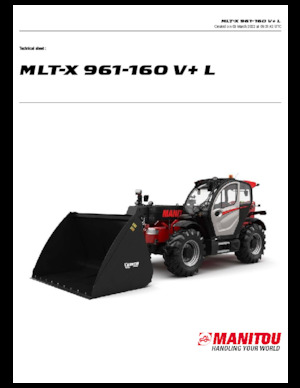 Ładowarki teleskopowe Manitou MLT-X 961-160 V+ L