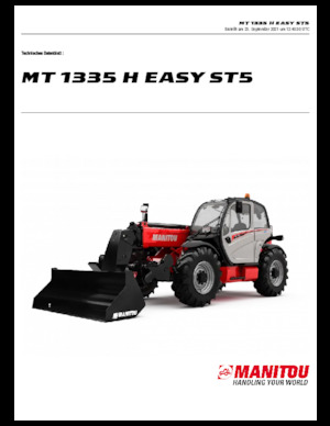 Ładowarki teleskopowe Manitou MT 1335 H easy