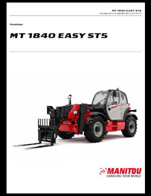 Ładowarki teleskopowe Manitou MT 1840 Standard EASY