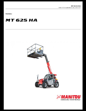 Ładowarki teleskopowe Manitou MT 625 HA
