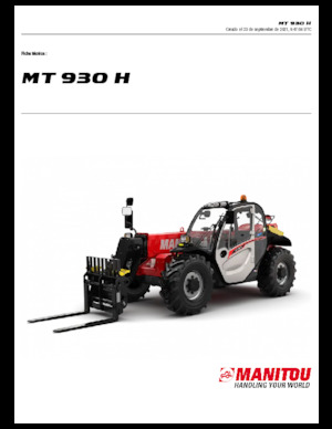 Ładowarki teleskopowe Manitou MT 930 H 75 K Standard