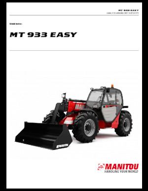 Ładowarki teleskopowe Manitou MT 933 EASY Standard