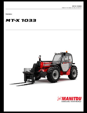 Ładowarki teleskopowe Manitou MT-X 1033