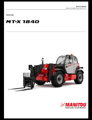 Ładowarki teleskopowe Manitou MT-X 1840