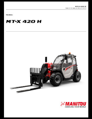 Ładowarki teleskopowe Manitou MT-X 420 H