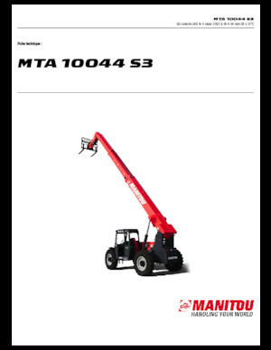 Ładowarki teleskopowe Manitou MTA 10044 S3