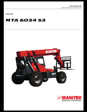 Ładowarki teleskopowe Manitou MTA 6034 S3