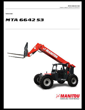 Ładowarki teleskopowe Manitou MTA 6642 S3