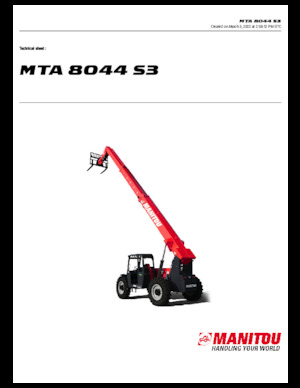 Ładowarki teleskopowe Manitou MTA 8044 S3