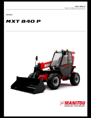 Ładowarki teleskopowe Manitou MXT 840 P