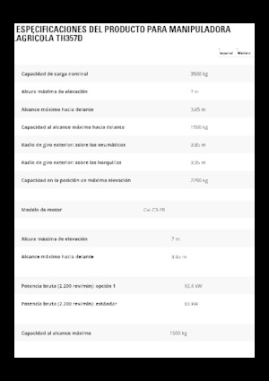 Ładowarki teleskopowe Caterpillar TH357D