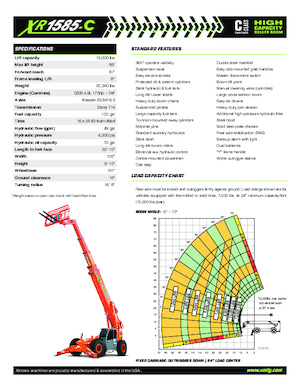 Ładowarki teleskopowe Xtreme XR1585-C