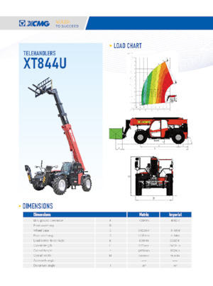 Ładowarki teleskopowe XCMG XT844U