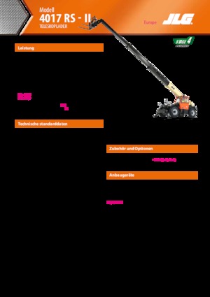 Ładowarki teleskopowe JLG 4017 RS