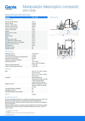 Ładowarki teleskopowe Genie GTH-2506