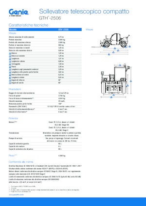 Ładowarki teleskopowe Genie GTH-2506