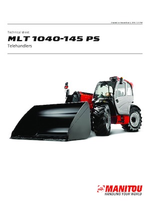 Ładowarki teleskopowe Manitou MLT 1040-145 PS