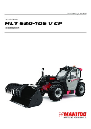 Ładowarki teleskopowe Manitou MLT 630-105 V CP