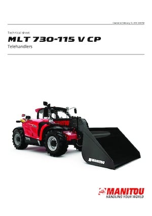 Ładowarki teleskopowe Manitou MLT 730-115 V CP