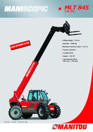 Ładowarki teleskopowe Manitou MLT 845 120