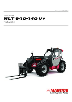 Ładowarki teleskopowe Manitou MLT 940-140 V+