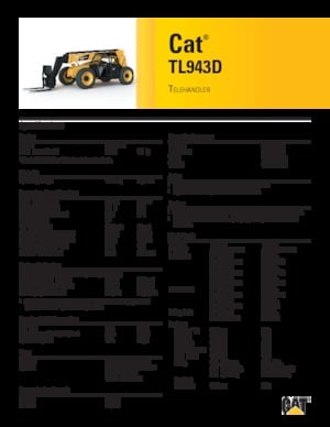 Ładowarki teleskopowe Caterpillar TL943D