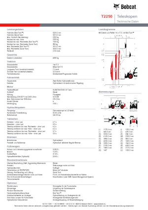 Ładowarki teleskopowe Bobcat T 2250