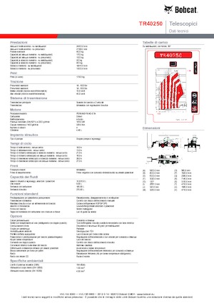 Ładowarka teleskopowa obrotowa Bobcat TR40250