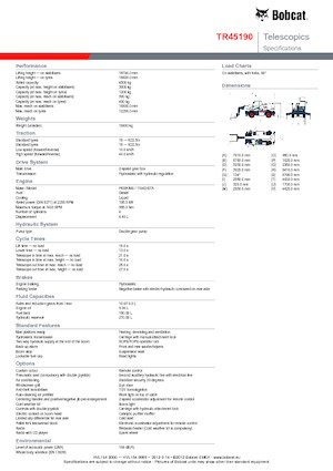 Ładowarka teleskopowa obrotowa Bobcat TR45190