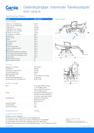 Ładowarka teleskopowa obrotowa Genie GTH4016R