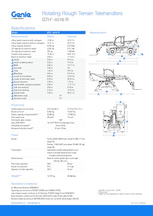 Ładowarka teleskopowa obrotowa Genie GTH4016R