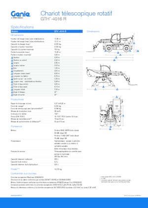 Ładowarka teleskopowa obrotowa Genie GTH4016R