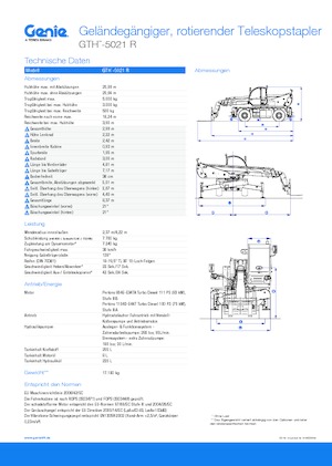 Ładowarka teleskopowa obrotowa Genie GTH5021R