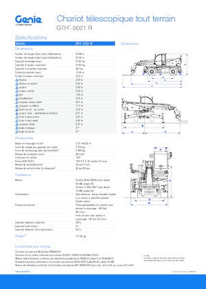 Ładowarka teleskopowa obrotowa Genie GTH5021R