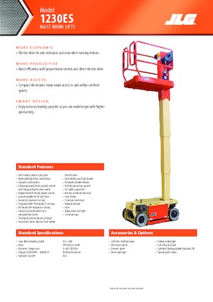 Kołowe platformy robocze z masztem pionowym JLG 1230ES