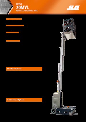 Kołowe platformy robocze z masztem pionowym JLG 20MVL