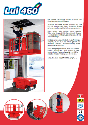 Kołowe platformy robocze z masztem pionowym Bravi Lui 460