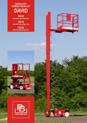 Kołowe platformy robocze z masztem pionowym PB PB David 85