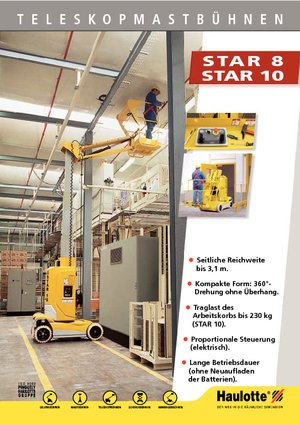 Kołowe platformy robocze z masztem pionowym Haulotte Star 8