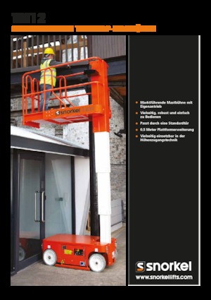 Kołowe platformy robocze z masztem pionowym Snorkel TM12
