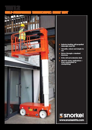 Kołowe platformy robocze z masztem pionowym Snorkel TM12