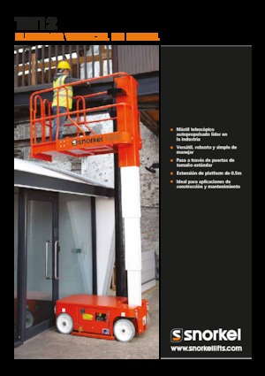 Kołowe platformy robocze z masztem pionowym Snorkel TM12