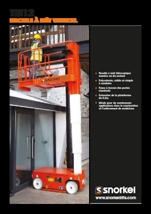 Kołowe platformy robocze z masztem pionowym Snorkel TM12