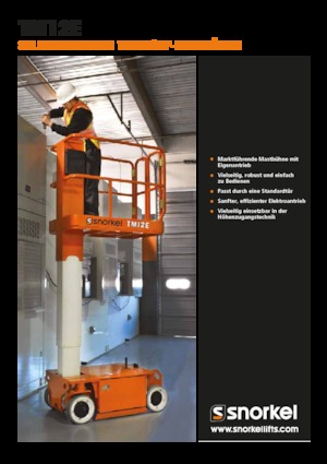 Kołowe platformy robocze z masztem pionowym Snorkel TM12E